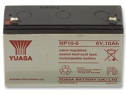 YUASA NP10 – 6 Acide Plomb (VRLA) 10000 mAh 6 V Batterie Rechargeable