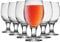 LAV 6x Clear 400ml Misket Craft Beer Glasses - Large Tulip Shaped Lager Ale Cider Drinking Pint Glass Goblet Cup Set with Stem