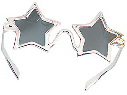 Silber Stern Elton John Sonnenbrille Brille Kostüm Accessoire