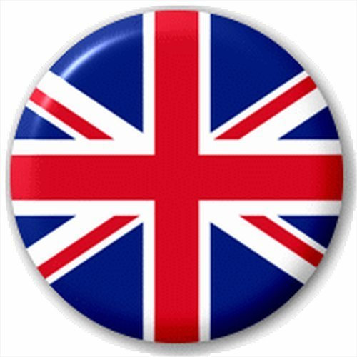 (D Pin) 25mm Lapel Pin Button Badge: Union Jack Flag