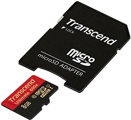 Transcend Carte Mémoire microSDXC 8 Go Classe 10 UHS-I 600x (Ultimate) TS8GUSDHC10U1