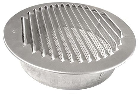 Wetterschutzgitter 100 125 150 160 mm Lüftungsgitter aus Aluminium mit Fliegengitter