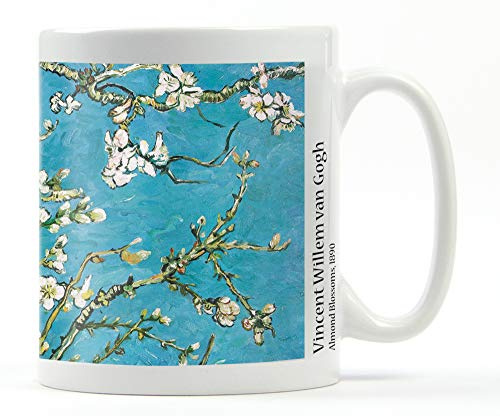 1art1 Vincent Van Gogh Blühende Mandelbaumzweige, 1890 Foto-Tasse Kaffeetasse 9x8 cm