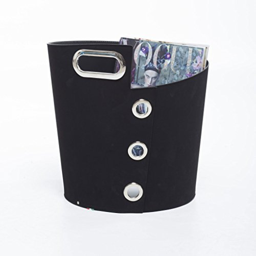 Zeitschriftenständer/Zeitschriftenhalter in Kunstleder Linea Twist Farbe neropesca Mis.30 x 32H. Erhältlich in verschiedenen Farben