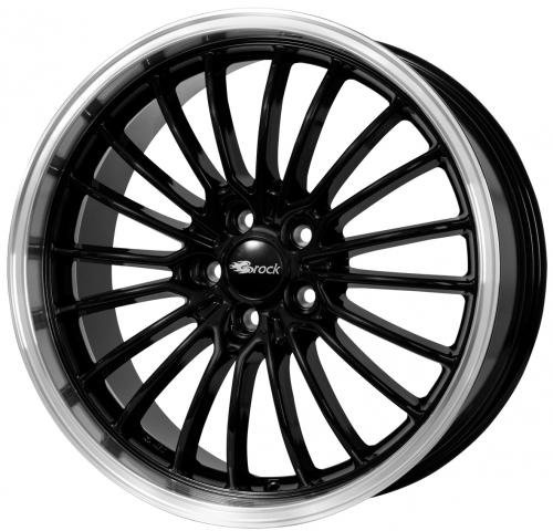 Brock B24GP schwarz horn-poliert 8,5x19 ET40 5.00x115.00 Hub Hole 70.20 mm - Alu felgen