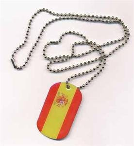 DOG TAG Spanien mit Wappen Erkennungsmarke Kette Grösse 30 x 50mm - FRIP –Versand®