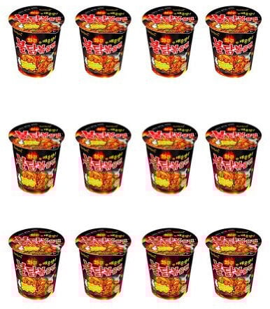 Samyang Hot Chicken Roasted Cup Noodles BULDAK BOKKEUM MYUN (x 12 Cups)