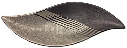 1 x Schale Bridgetown S-Form Keramik silber/grau Breite 40 cm, Tischdeko, Aufbewahrung, Deko Haus, Snacks