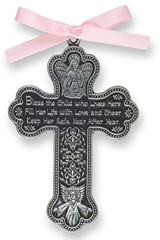 Cathedral Art CM7 Baby-Mädchen Kreuz Krippe Medaille 7,6 cm hoch