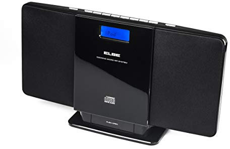 Elbe HIFI1024IP Kompaktanlage (mit CD/MP3, USB-Anschluss, mit Dockingstation für Apple iPhone/iPod schwarz