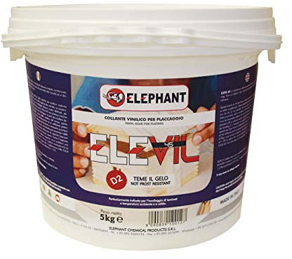 5 KG | Colla vinilica per usi generali ELEVIL45 - Collante professionale per legno