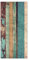 banjado® Magnettafel 37 x 78cm / Magnetwand aus Metall/Magnetpinnwand als Memoboard/Pinnwand Magnettafel Küche, Büro, Kinderzimmer inkl. 4 Magnete & Montageset - Motiv Bunte Bretterwand