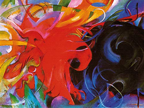 1art1 Franz Marc Poster Kämpfende Formen, 1914 Kunstdruck Bild 80x60 cm