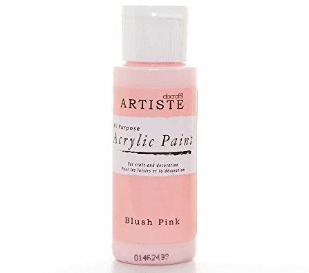 Artiste Acrylic Paint 59ml 2Oz Blush Pink, Quick-Drying Professional Art, Craft and Hobby Artists Paint, Vibrant Colour, Water-Based Paints Cover All Surfaces with Ease, Ideal for Travel Artists