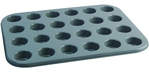 Jamie Oliver Backblech für 24 kleine Muffins Backformen, Karbonstahl, anthrazit, harborblue, 35 x 27 x 2 cm