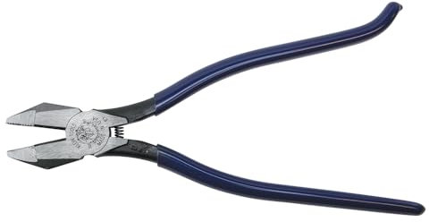 Ironworker - Alicates de corte lateral con resorte para corte y flexión de barras de refuerzo, 9 pulgadas de largo KLEIN TOOLS D201-7CST, azul