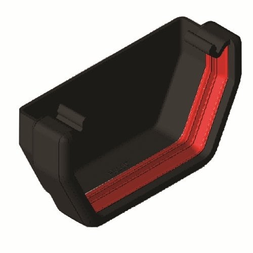 Square Gutter Stop End Black