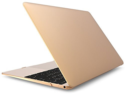 i-Blason The case for new Apple Macbook 12 Retina display laptop computer. Transpatente Hard Protective Sleeve/Case [Gold, Transparent, Black] (Yellow)