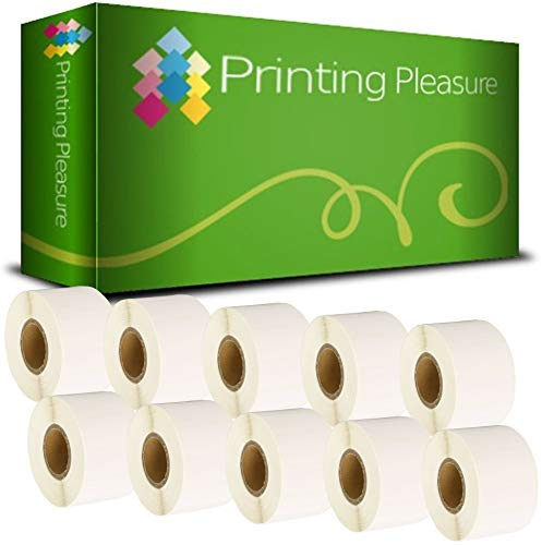 Printing Pleasure 10 x Zebra 35mm x 14mm Compatible Direct Thermal Labels for Zebra Type Printers | 1000 Labels per Roll