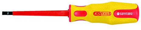 Ks Tools 117.0506 Tournevis Bi-Matière Isolé 1000V Fente 3,5 X 80 mm