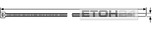 HELLERMANN TYTON T120L Polyamide White 100pc (S) Cable Tie Fastening for Cables (76 cm, 7.6 mm, 100 pc (S))