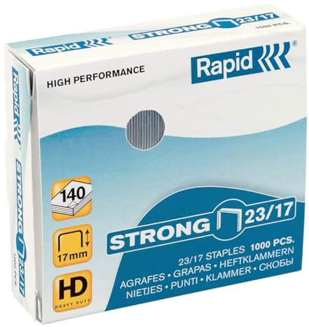 Rapid Heftklammern (23/17 mm, Strong, verzinkt) 1000 Stück