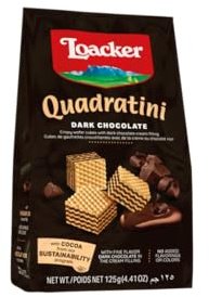 Loacker Dark Chocolate Quadratini Wafer Biscuits 125 g