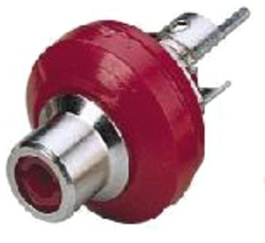 Monacor T-706NI/RT RCA Kabelverbinder – Kabelverbinder (RCA, Rot, Nickel, 1,27 cm, 1,9 cm, 1 Stück)