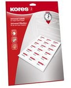 Kores L210297.25 Universal-Etiketten, 210 x 297 mm, weiß, 25 Blatt
