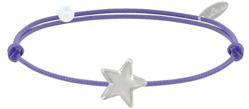LES POULETTES BIJOUX - Bracelet Lien Etoile d'Argent 925 - Classics - Violet