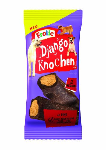 Frolic Django Knochen Medium mit Rind 2 Stück, 6er Pack (6 x 170 g)
