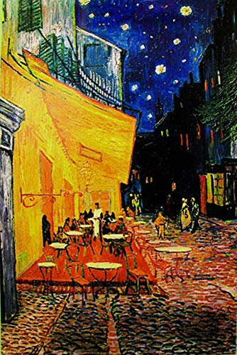 Close Up Terrasse de Cafe la nuit Poster Vincent Van Gogh (61cm x 91,5cm) + Original tesa Powerstrips® (1 Pack/20 STK.)