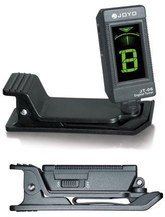 Joyo JT-06 - Afinador crómatico de pinza para guitarra, color negro