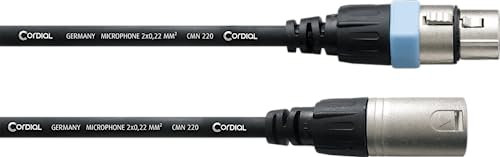 CORDIAL Cable micro XLR 5 m Cable Microfono Essentials simétrico Rean