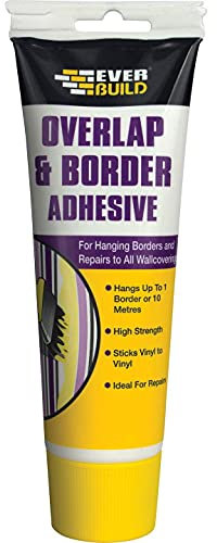 Everbuild Ready Mixed Overlap and Border Adhesive – High Tack for Quick Bonding – Ready to Use – White – 250g