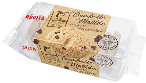 Matilde Vicenzi - Le Ciambelle di Matilde, Biscotti Rustici con Gocce di Cioccolato, Prodotti con Cottura Lenta, Ideali per Colazione, Snack o Merenda, Confezione da 200 gr