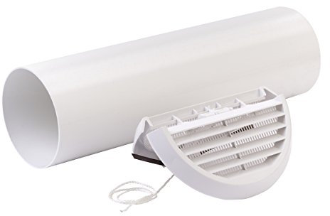 Xpelair SSWKWR Simply Silent Round Contour Wall Kit - White, Round/Brown