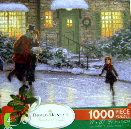 Thomas Kinkade Painter Of Light Skater's Pond 1000 Piece Jigsaw Puzzle