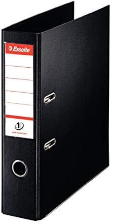 Esselte Ordner, A4, 10er Pack, 50 mm Rückenbreite, Kunststoff, schwarz, 811470