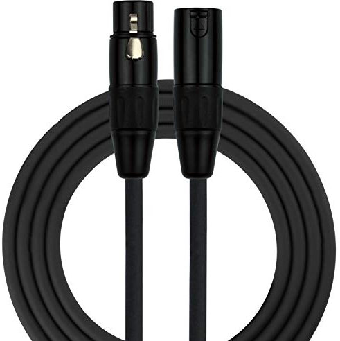 Kirlin Cable MPC-270-06/BK - 6 feet - XLR to XLR Microphone Cable Black PVC Jacket
