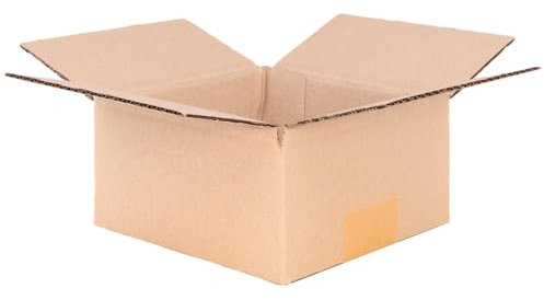 verpacking Faltkartons 150 x 150 x 80 mm Braun (Außenmaß 155 x 155 x 90 mm) KK 05 1-wellig Versandkarton für kleine Waren DHL Päckchen S DPD XS GLS XS kleine Kartons (50 Stück)