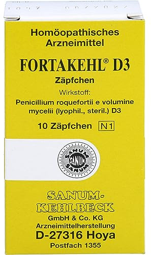SANUM-KEHLBECK Fortakehl D3 Zäpfchen, 10 St. Zäpfchen