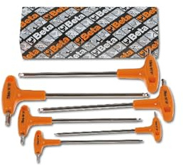 Beta 96TBP/S6 Set of 6 2.5mm-8mm Metric Ball End T-Handle Hex Key Wrenches