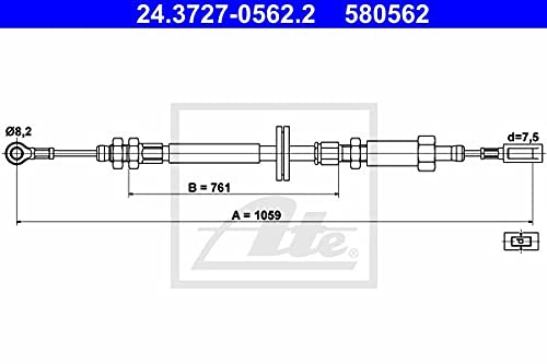 ATE 24.3727-0562.2 Seilzug, Feststellbremse