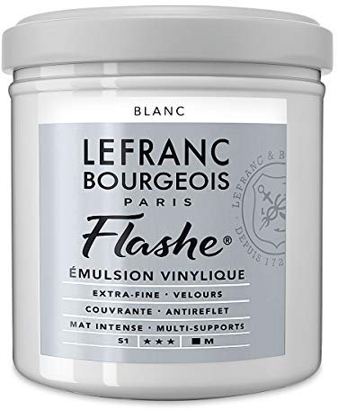 Lefranc Bourgeois - Peinture Acrylique en Vinyle « Flash » Pot de 125 ML - Blanc