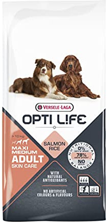VERSELE-LAGA - Opti Life Adult Skin Care Medium & Maxi - Trockenfutter für große und mittelgroße Hunde - 12,5kg