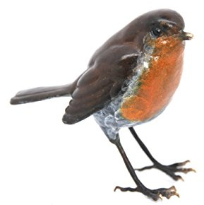 Limited Edition Hot Cast Solid Bronze Multi Patina Standing Robin