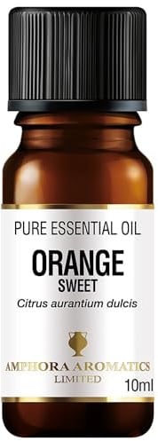 Sweet Orange Essential Oil – 100% Pure & Natural Citrus Oil – Uplifting, Refreshing Aroma – Ideal for Diffusers, Candles, Skincare & Aromatherapy – Steam Distilled – Vegan & Cruelty-Free