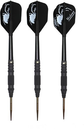 Black Widow Dartpfeile mit beweglichem Spitzen, gerändelter Schaft, 19 g