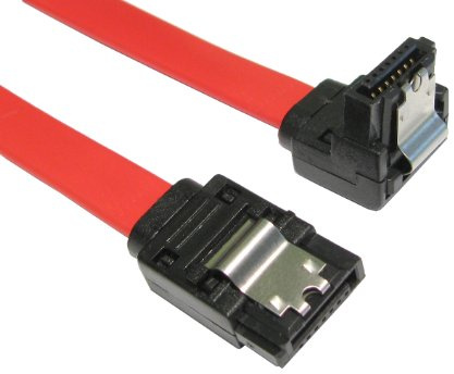 Sicherungslasche Rechts Abgewinkelt SATA Stecker Zum Gerade SATA Stecker Kabel Anschlusskabel 45 cm [0,45m]